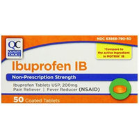 Quality Choice Ibuprofen IB 200mg. 50 Orange Coated Tablets, Boxes (Pack of 6)
