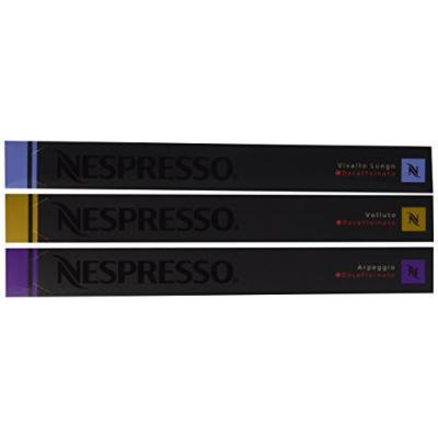 Nespresso Capsules decaffeinato Mix Vivalto Lungo, Arpeggio, Volluto - 30 Capsules