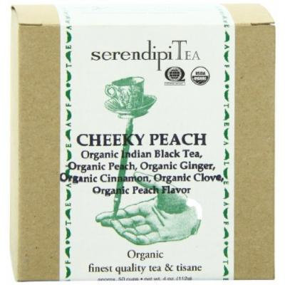 SerendipiTea Cheeky Peach, Organic Peach, Cinnamon, Clove, Ginger & Indian Black Tea, 4 Ounce Box
