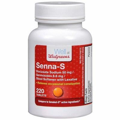 Walgreens Senna-S Stool Softener with Laxative Tablets 220