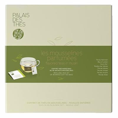 Palais des Thés Assortment of 8 Flavored Teas in Muslin, 48 Tea Bags