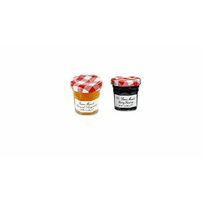 Bonne Maman Duo Mini Jars - 1 Oz X 30 Pcs (15 Apricot, 15 Cherry)