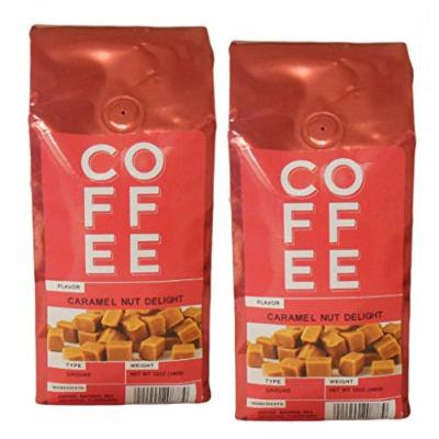 Caramel Nut Delight Ground Coffee 12oz Bags 2 Pack