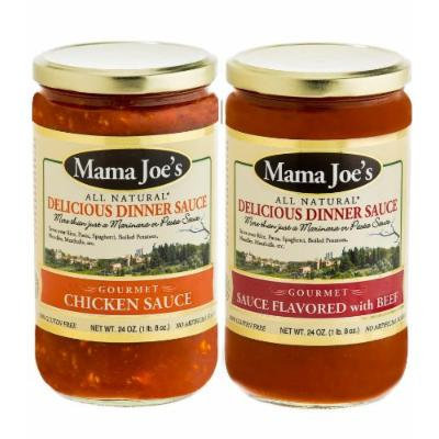 Mama Joe's Delicious Gourmet Sauce - Chicken & Beef Steak. Meat Stew Bolognese Spaghetti Pasta Rice Meatballs. All Natural Gluten Free No High Fructose Corn Syrup No MSG Reduced Sodium 2Pack - 24oz