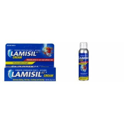 Bundle Lamisil AT Antifungal Spray, Continuous, 4.2 oz. + Lamisil AT Cream 30g (1 oz.)