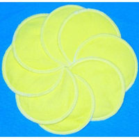 NuAngel Designer Washable Nursing Pads 100% Cotton - Sunshine Yellow - Made in U.S .A. - 8 pads