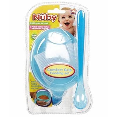 Nuby Comfort Grip Feeding Set - blue, one size