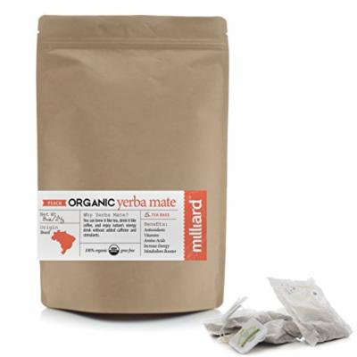 Milliard 100% Organic Yerba Mate Tea 15 Bags - Peach Flavor