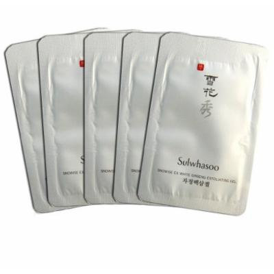 Sulwhasoo sulshasoo snowiest ex white ginseng exfoliating gel / Brightening Mask 5ml x 20pcs = 100ml total