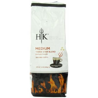 White Coffee Ground Coffee, Hell's Kitchen Three Star Blend, 12 Ounce