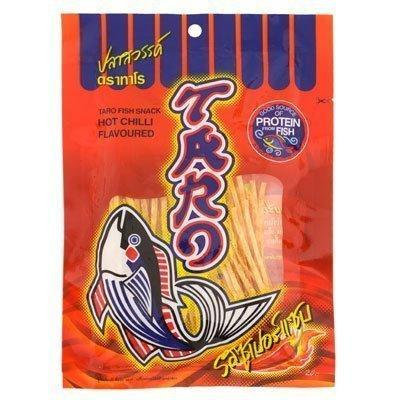 Taro Fish Snack Hot Chilli Super Sab Flavoured 32g. 3Pack