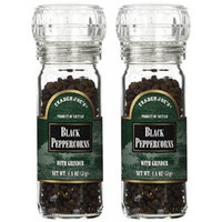 Trader Joe's Black Pepper Peppercorns with Grinder -- 2-PACK, 1.8oz