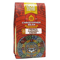 Christopher Bean Coffee Flavored Decaffeinated Ground Coffee, French Caramel Creme, 12 Ounce