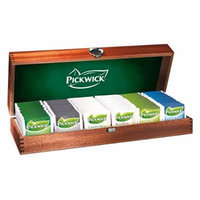 Pikwick Deluxe Wooden Teabox, Includes 120 Teabags
