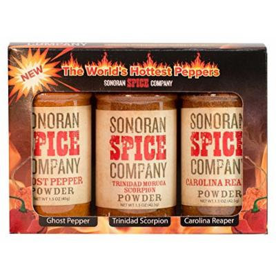 Sonoran Spice Carolina Reaper, Trinidad Scorpion, Ghost Pepper 1.5 Oz Powder Gift Box