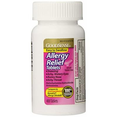 GoodSense Allergy Relief, Diphenhydramine HCL Antihistamine, 25 mg, 400 Count