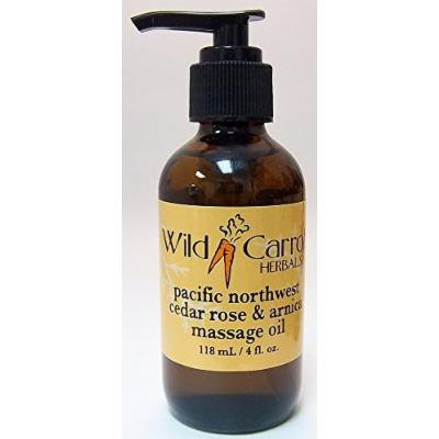 Pacific Northwest Cedar Massage Oil Wild Carrot Herbals 4 oz Oil