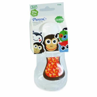 New Pureen Skittle Baby Feeding Bottle BPA Free 4 oz for 3 months (Monkey)