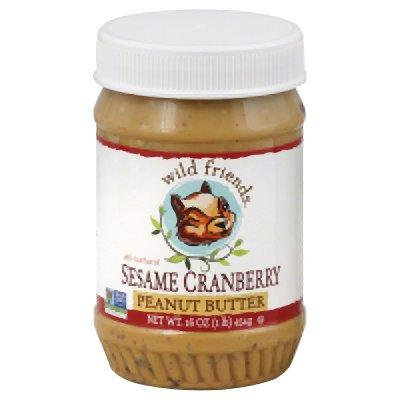 WILD FRIENDS PEANUT BTTR SESAME CRNBRY, 16 OZ