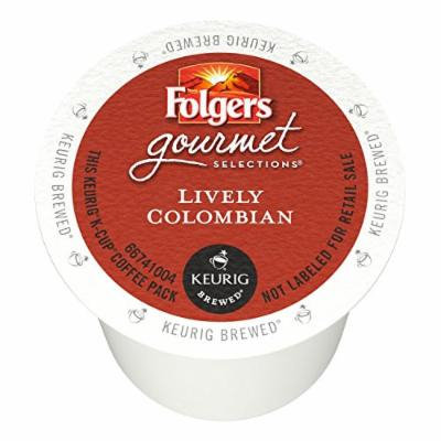 Folgers Gourmet Selections Single Serve Coffee - Lively Colombian - 80 K-Cups (Single Serve Portion Packs designed for use with Keurig Brewers)