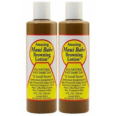 Maui Babe Browning Lotion 8 Ounces (Pack of 2)