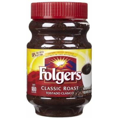 Folgers Instant Coffee Classic Roast, 12 oz