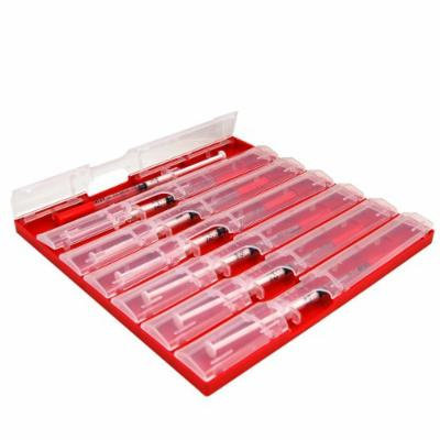 Syringe Tray - 7 Compartment Red- Made in the Usa