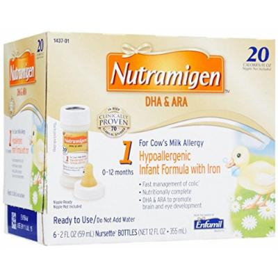 Nutramigen Formula for Cows Milk Allergy, Nursette Bottles, 2 Ounce (6 Count)