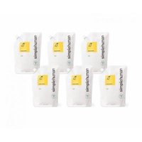 simplehuman Liquid Dish Soap Refill Pouch, Lemon (6 Pack)