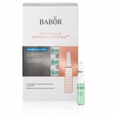 Babor Moist & Lipid Algae Active Fluid For Dry Skin 7 Ampoules x 2 ml 0.06 oz