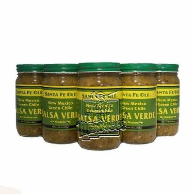 Santa Fe Ole New Mexico Green Chile Salsa Verde Medium (6)