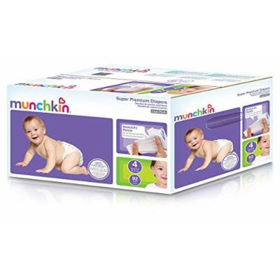 Munchkin Super Premium Diapers, Size 4/Large Ultra (22-37 Pounds), 92 Count