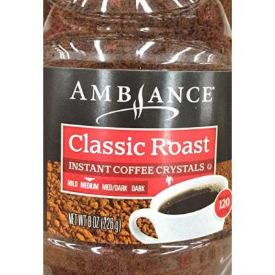 One - 8oz Ambiance Instant Coffee Crystals, Classic Roast, Medium, Makes 120 Cups