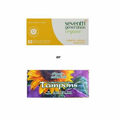 Organic Essentials Certified Organic Cotton Tampons-16 regular w/ applicator