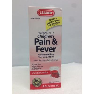 Leader Children's Pain & Fever Acetaminophen Strawberry Flavor 4oz