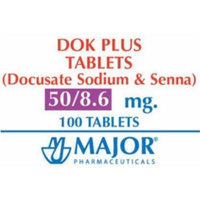 Dok Plus Tablets Stool Softener - 8.6-50MG 100 Tablets (2 PACK)