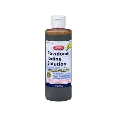 Leader Povidone Iodine Solution 10% 8 Oz (Pack of 3)