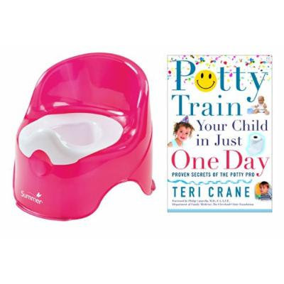 Summer Infant Lil' Loo Potty with Potty Train Your Child in Just One Day Guide Book, Raspberry