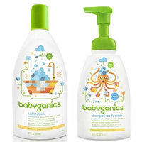 Babyganics Baby Bubble Bath with Shampoo & Body Wash, Fragrance Free