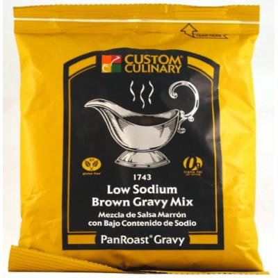 Custom Culinary Panroast Gluten Free Low Sodium Gravy Mix, Brown, 12 Ounce