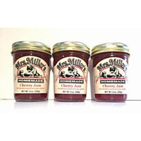 Mrs. Miller's Amish Homemade Cherry No Granulated Sugar Added Jam 8 oz/226g - Pack of 3 (Boxed)