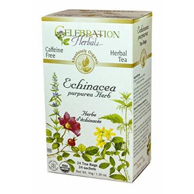 Celebration Herbals Organic Echinacea Purpurea Herb Tea Caffeine Free -- 24 Tea Bags