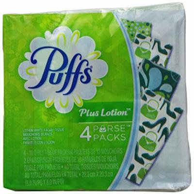 Puffs Plus Lotion To-Go Facial Tissues - 10 ct - 4 pk