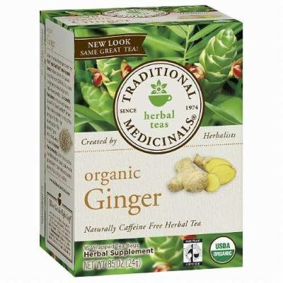 Traditional Medicinals Caffeine Free Organic Herbal Tea, Ginger 16 ea