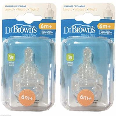 Dr. Brown's Natural Flow Level 3 Standard Nipple, 4 Count