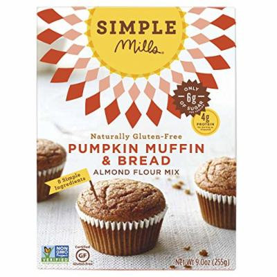 Simple Mills Pumpkin Almond Flour Muffin Mix, 9.0 Ounce Boxes (Pack of 3)