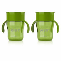 Philips AVENT BPA Free 2 Pack Natural Drinking Cup, 9 Ounces, Green