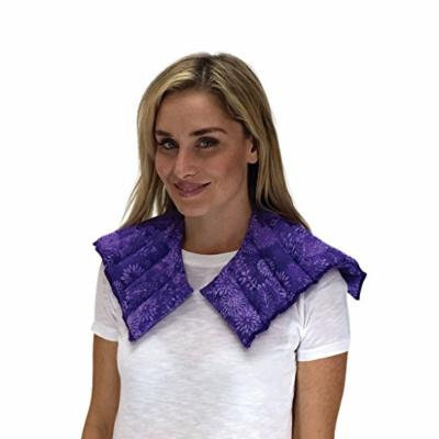 Nature Creation- Neck & Shoulder Wrap - Herbal Heating Pad - Hot & Cold Therapy Pack (Purple Flowers)