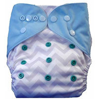 GIRLS PURPLE TEAL CHEVRON ALVA POCKET CLOTH DIAPER