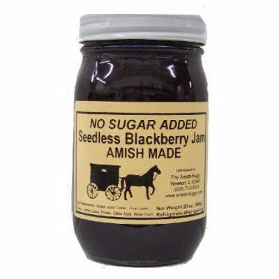 Amish Buggy No Sugar Added Jam, Blackberry, 16 Ounce (Pack of 12)